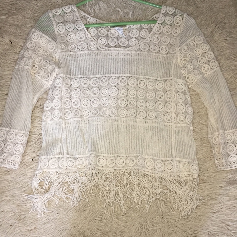 White Print Long Sleeve